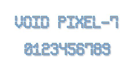 Void Pixel-7 Czcionka