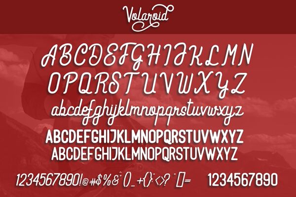 Volaroid Script Czcionka