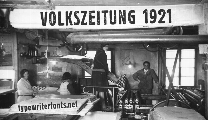 Volkszeitung 21 Шрифт