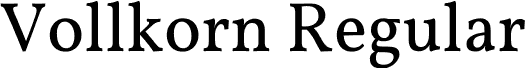Vollkorn Regular