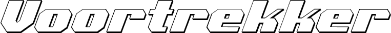 Voortrekker 3D Italic