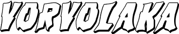 Podgląd czcionki Vorvolaka 3D Italic