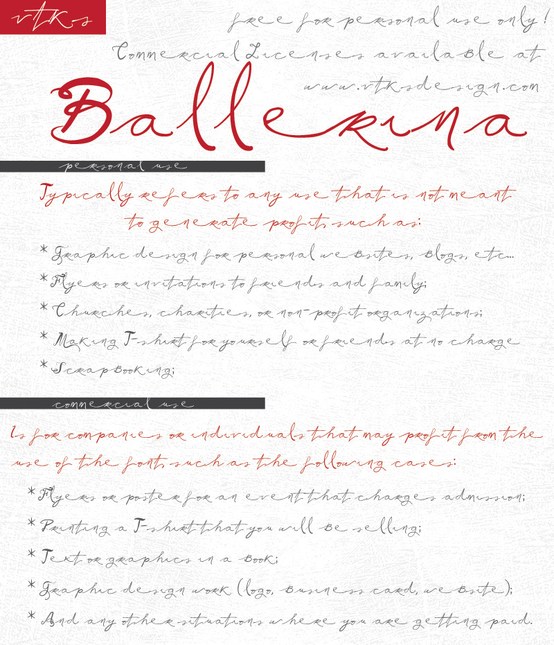 Vtks Ballerina Schriftart