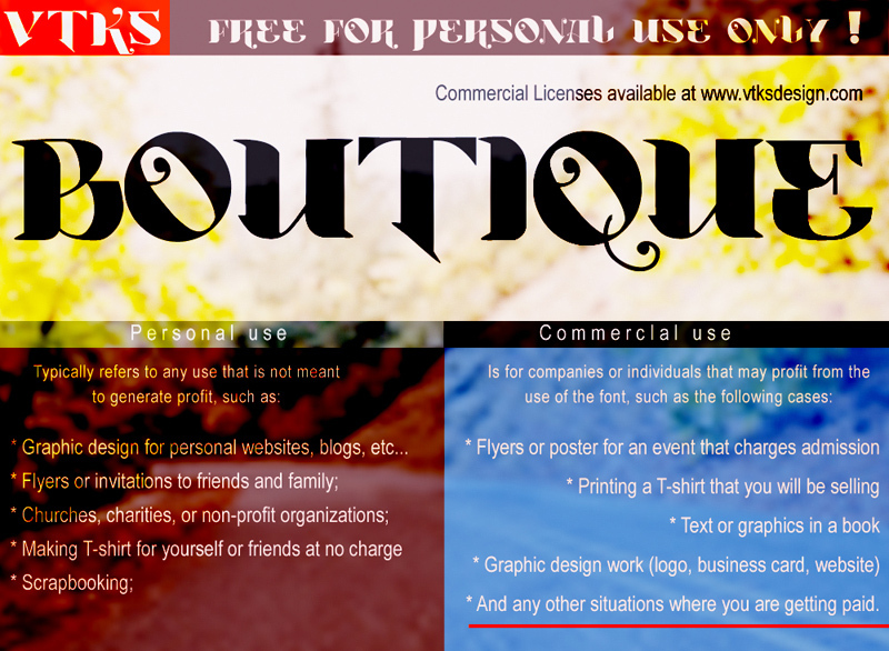 Vtks Boutique Schriftart