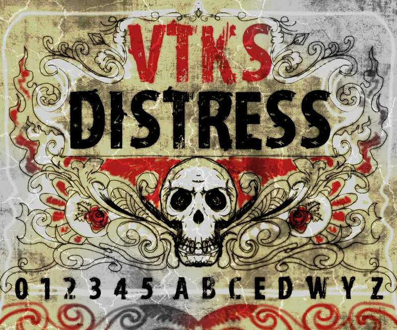 vtks distress Schriftart