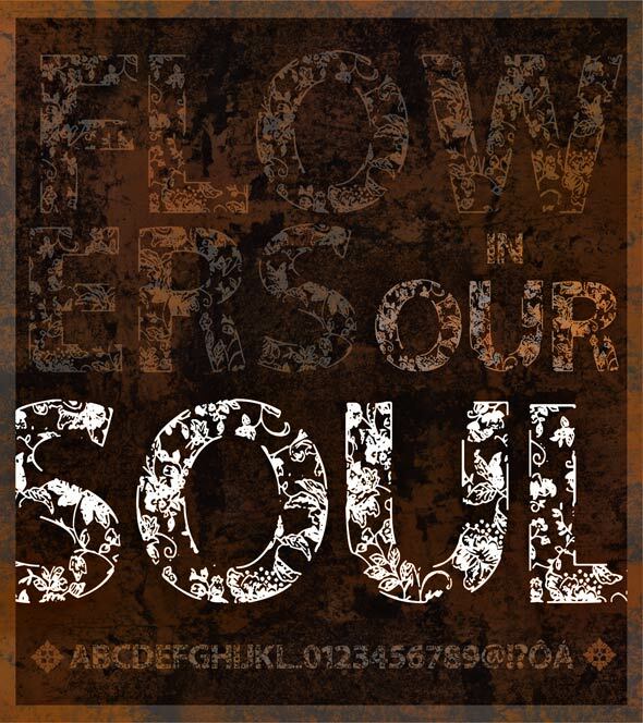 VTKS FLOWERS IN OUR SOUL Schriftart