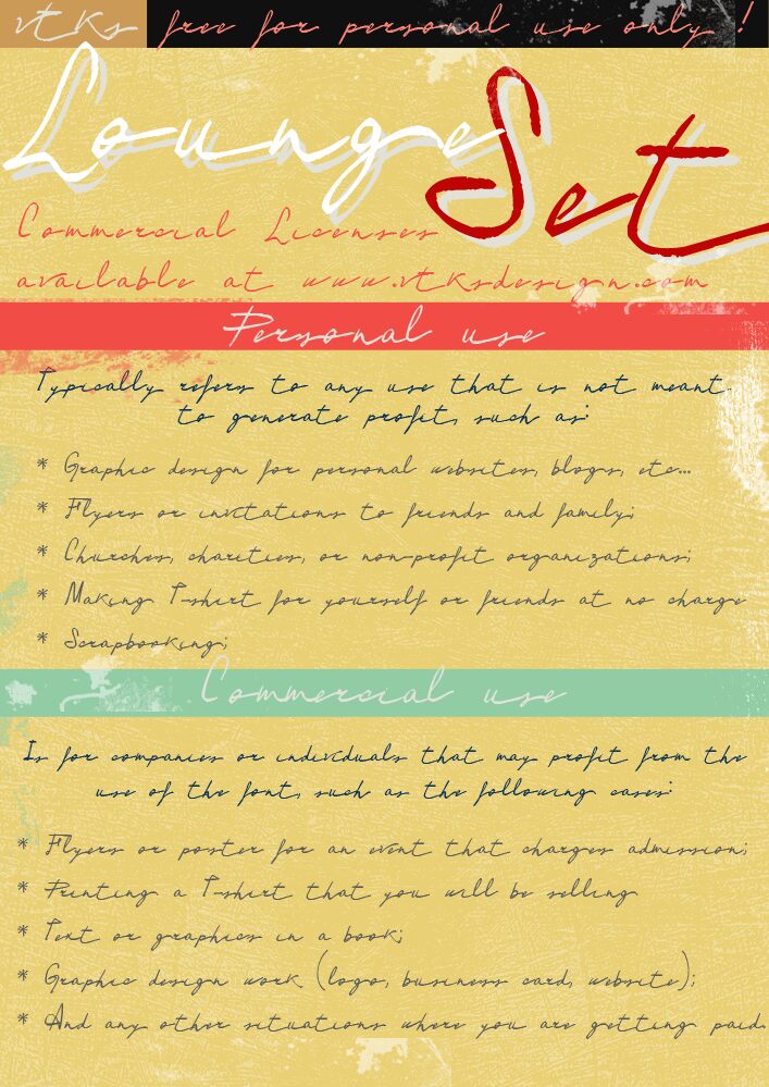 Vtks Lounge Set Czcionka