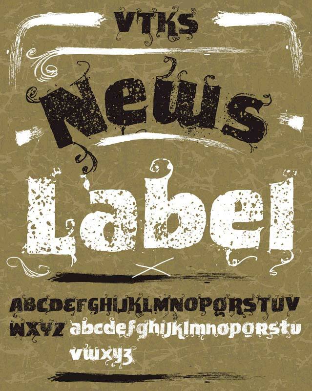 VTKS News Label Carattere