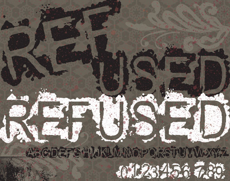 VTKS REFUSED 字体