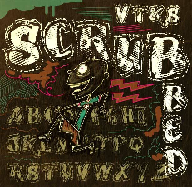 VTKS SCRUBBED Druh písma