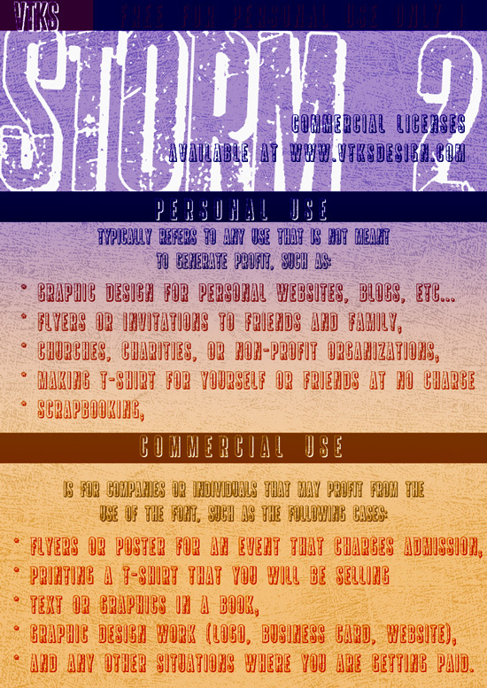 vtks storm 2 Czcionka