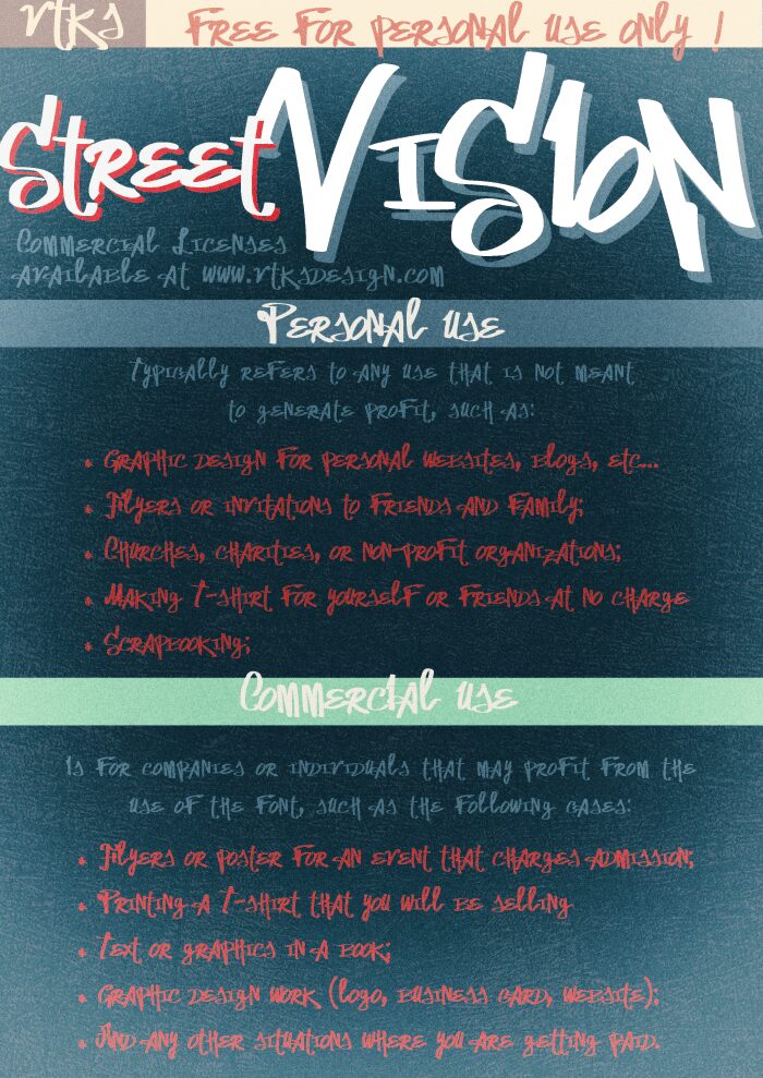 Vtks Street Vision Schriftart