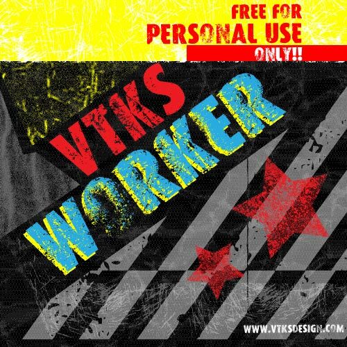 VTKS WORKER Schriftart
