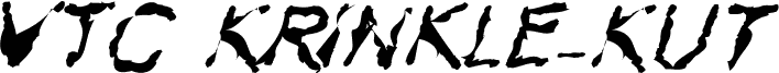 VTC Krinkle-Kut Regular Italic 字体预览
