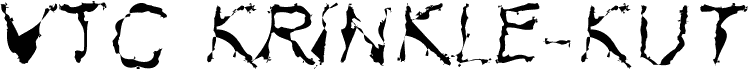 VTC Krinkle-Kut Thin 字体预览