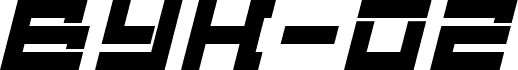 Preview of the VUK-02 font