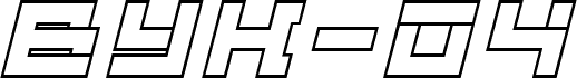 Preview of the VUK-04 font