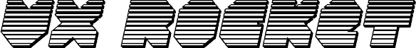 Náhled písma VX Rocket Chrome Italic