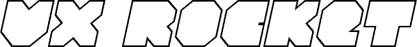 Náhled písma VX Rocket Outline Italic