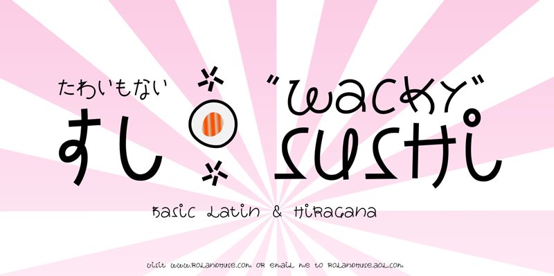 wacky sushi Schriftart
