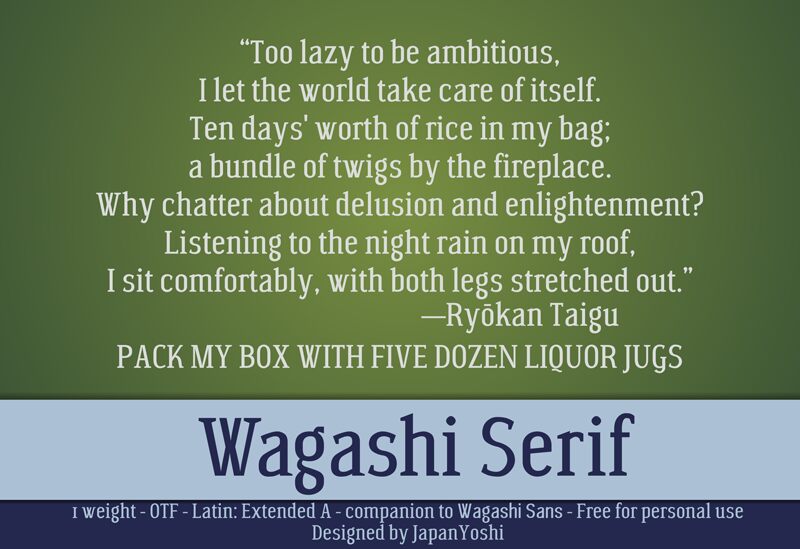 Wagashi Serif Czcionka