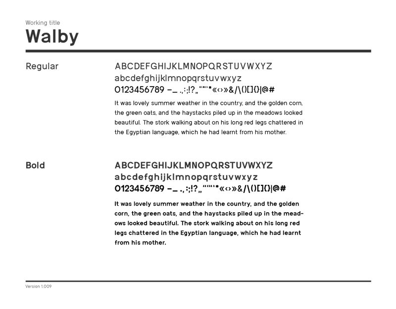 Walby Czcionka