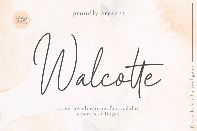 Walcotte Schriftart