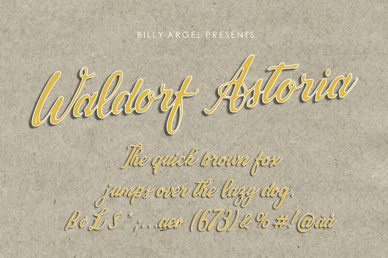 Waldorf Astoria Schriftart