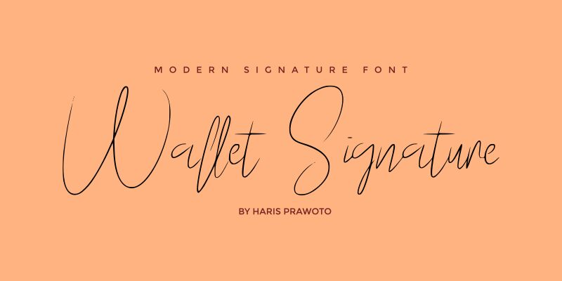 WalletSignature Czcionka