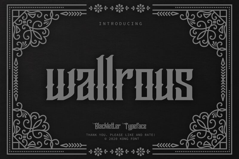 Wallrous Schriftart