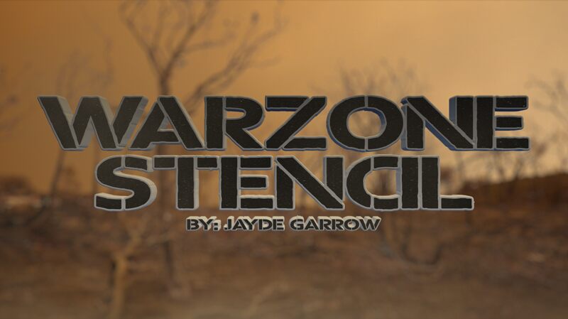 Warzone Stencil Schriftart