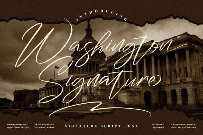 Washington Signature Czcionka