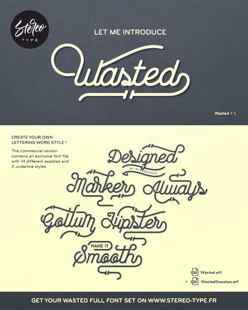 Wasted Schriftart
