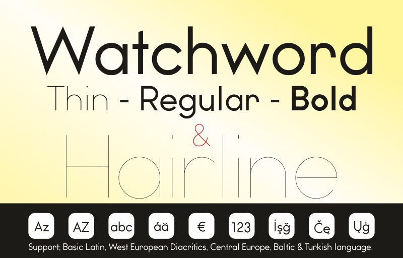Watchword Schriftart