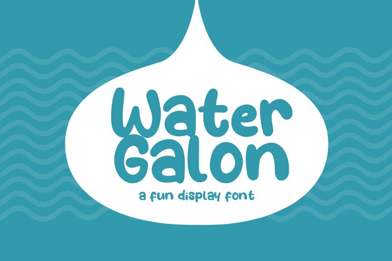 Water Galon Czcionka