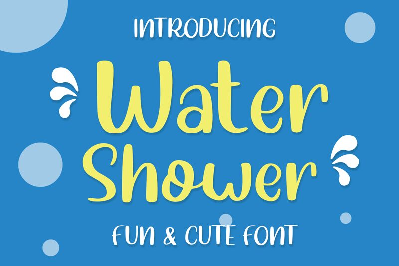 Water Shower Schriftart