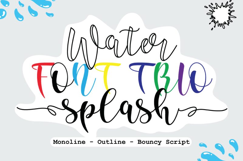 Water Splash Script Schriftart