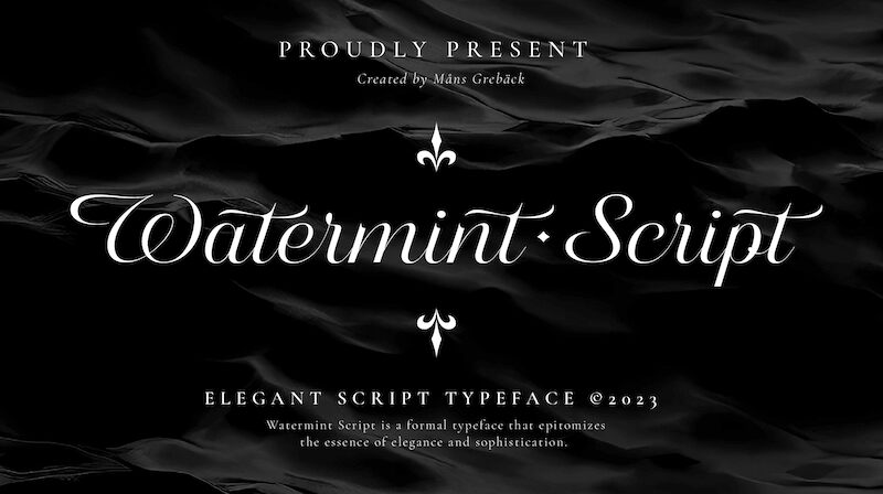 Watermint Script Fonte