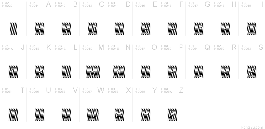Basic Latin - charmap