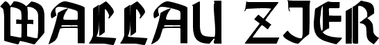 Preview of the Wallau Zier  Bold font