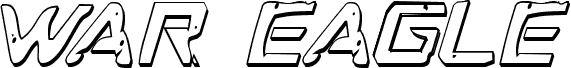 Попередній перегляд шрифту War Eagle 3D Condensed Italic