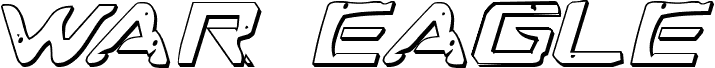 Попередній перегляд шрифту War Eagle 3D Italic