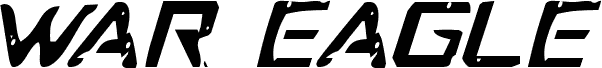 Попередній перегляд шрифту War Eagle Condensed Italic