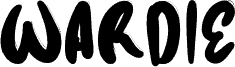 WARDIE písmo