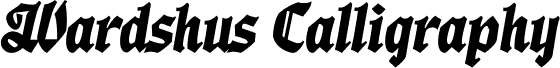 Ukážka písma Wardshus Calligraphy PERSONAL Regular