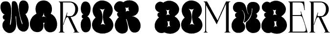 Warior bomber Regular Schriftart