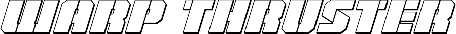 Preview of the Warp Thruster 3D Italic font