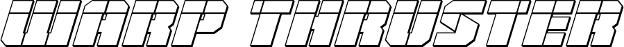 Preview of the Warp Thruster 3D Laser Italic font