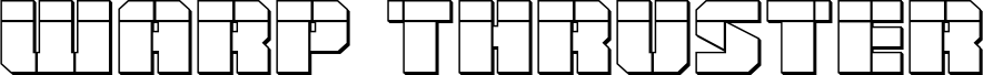 Preview of the Warp Thruster 3D Laser Regular font