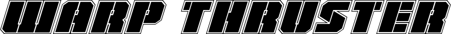 Preview of the Warp Thruster Academy Italic font